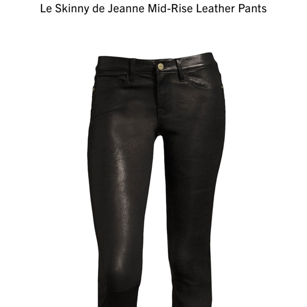 Frame Mid-rise leather pant